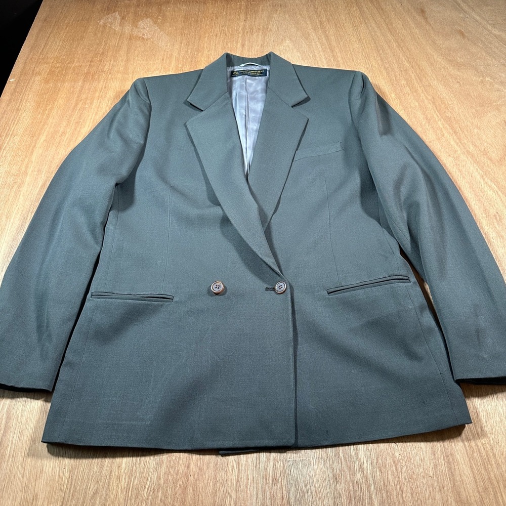 Vintage Brooks Brothers Womens 10R Wool Double Breasted Blazer USA Made